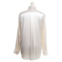 Hermès Zijden blouse in crème