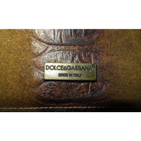Dolce & Gabbana Täschchen/Portemonnaie aus Leder in Braun