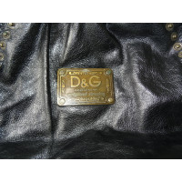 Dolce & Gabbana Umhängetasche aus Leder in Schwarz