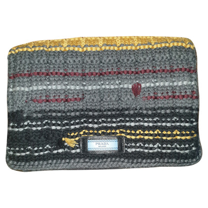 Prada Etiquette Bag aus Wolle in Grau
