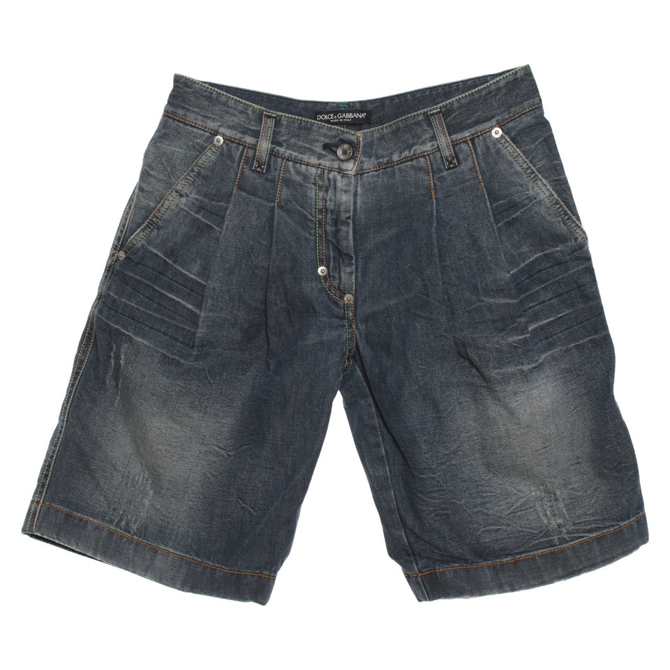 Dolce & Gabbana Short en Coton en Bleu