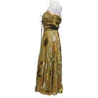 Christian Dior Kleid aus Seide in Ocker