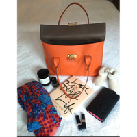 Salvatore Ferragamo Tote bag Leather in Orange