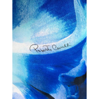Roberto Cavalli Top en Soie en Bleu