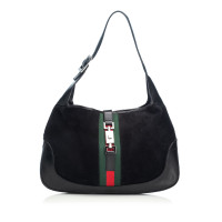 Gucci Jackie Bag aus Wildleder in Schwarz