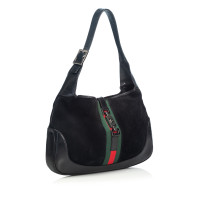 Gucci Jackie Bag aus Wildleder in Schwarz