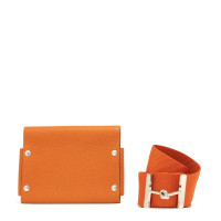 Hermès Clutch aus Leder in Orange