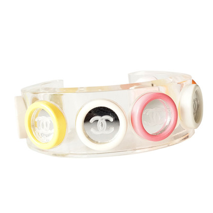 Chanel Bracelet made of acrylic glass with game buttons