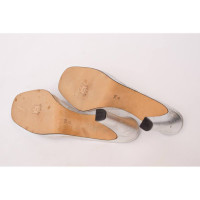 Nine West Sandals Leather in Silvery