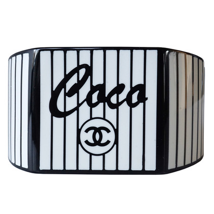 Chanel "Coco"Armreif - schwarz / weiß 