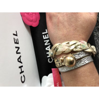 Christian Dior Armreif/Armband aus Leder in Silbern