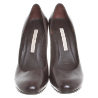 Pura Lopez Pumps/Peeptoes en Cuir en Marron