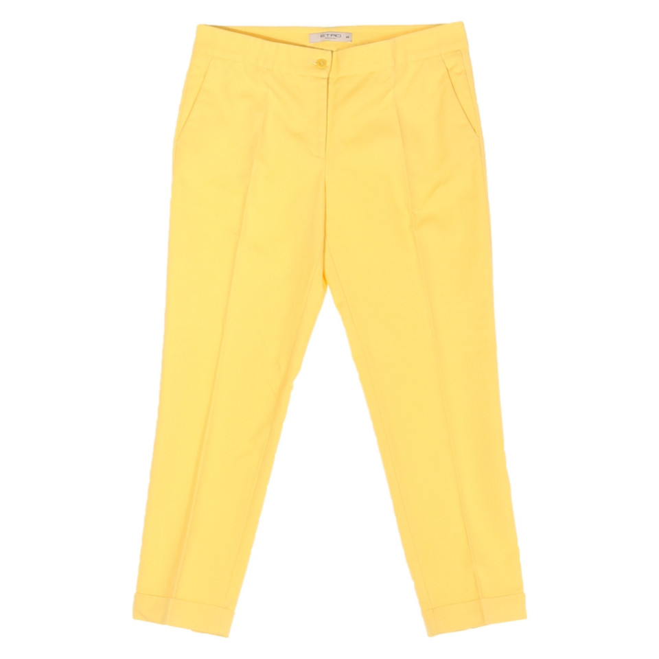 Etro Trousers Cotton in Yellow
