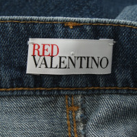 Red Valentino Denim rok met borduurwerk