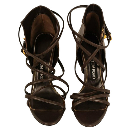 Tom Ford Sandalen aus Leder in Braun