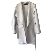 Balmain Jacke/Mantel aus Wolle in Weiß
