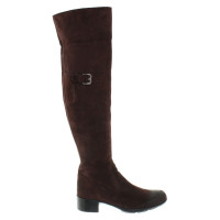 Prada Overknees / Wild leather boots in brown