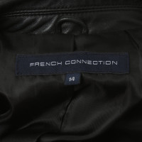 French Connection Leather blazer in black
