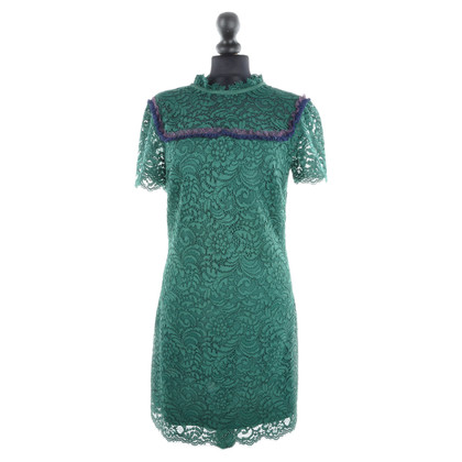 Sandro Kleid aus Baumwolle in Grün