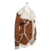 Other Designer Roberta Scarpa leather jacket with fur