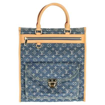 Louis Vuitton Tote Bag aus Jeansstoff in Blau