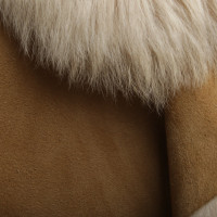 Philipp Plein Suede coat with real fur