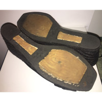 Castañer Chaussures compensées en Cuir en Noir