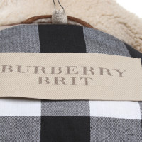 Burberry Jacke/Mantel aus Leder in Beige