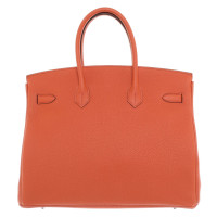 Hermès Birkin Bag 35 aus Leder in Orange