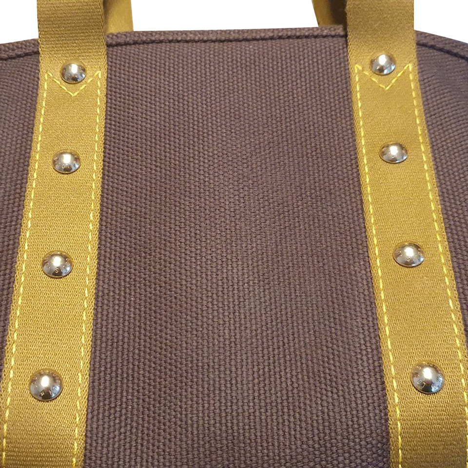 Louis Vuitton Handtasche aus Jeansstoff in Braun
