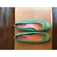 Pollini Slippers/Ballerinas Leather in Green