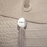 Furla Handtasche mit Krokodilprägung