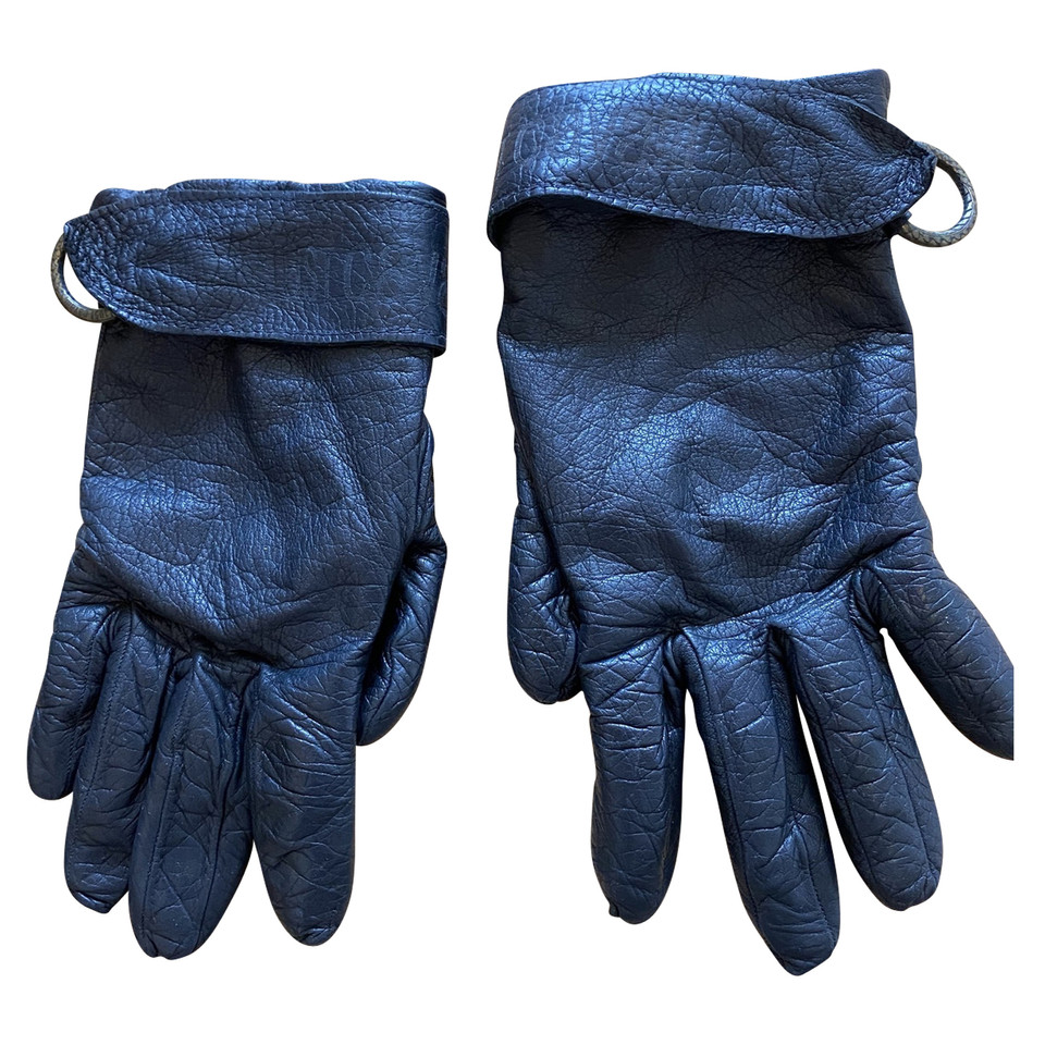 Just Cavalli Handschuhe aus Leder in Schwarz
