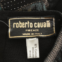 Roberto Cavalli Pullover mit Lederbesatz