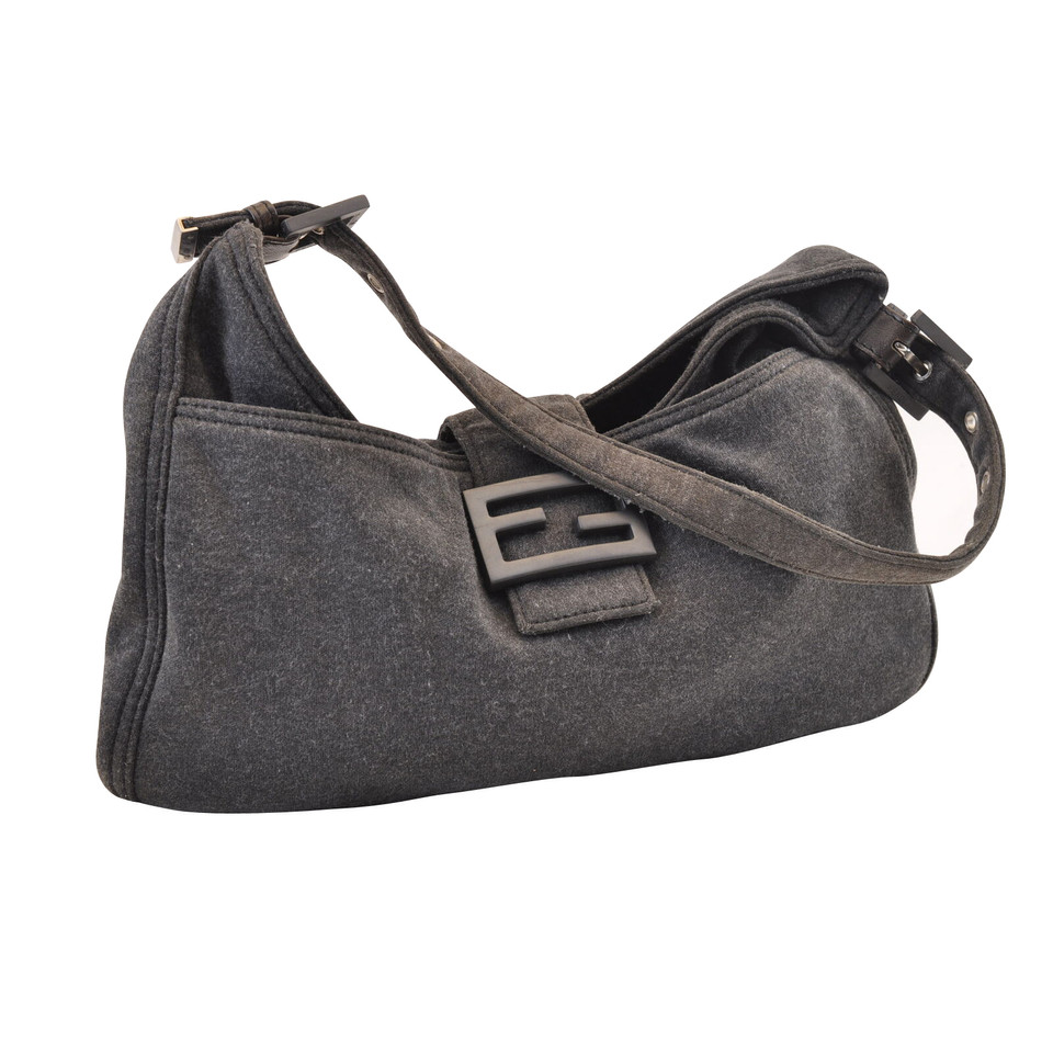 Fendi Handtasche aus Baumwolle in Grau