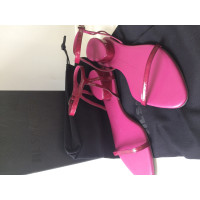 Jil Sander Sandales en Cuir verni en Fuchsia