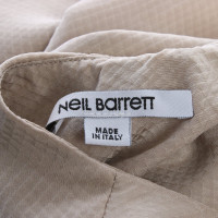 Neil Barrett Chemise en soie beige