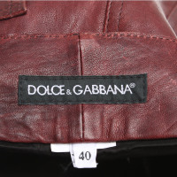Dolce & Gabbana Leather skirt in Bordeaux