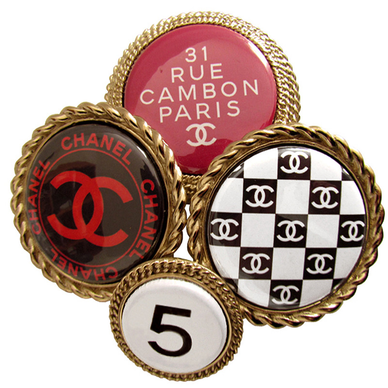 Chanel Brooch in XXL with logos