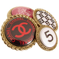 Chanel Brooch in XXL with logos