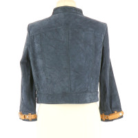 Armani Jacke/Mantel aus Leder in Blau