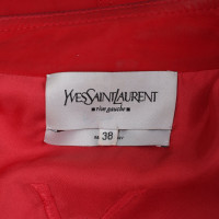 Yves Saint Laurent Jacke/Mantel aus Leder in Rot