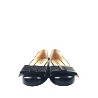 Prada Slipper/Ballerinas aus Leder in Schwarz