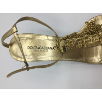 Dolce & Gabbana Sandales en Cuir en Doré
