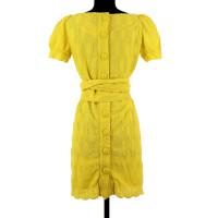 Diane Von Furstenberg Kleid aus Baumwolle in Gelb