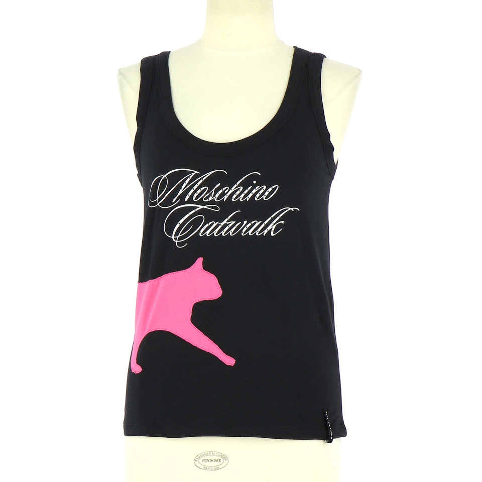 Moschino Top en Coton en Noir