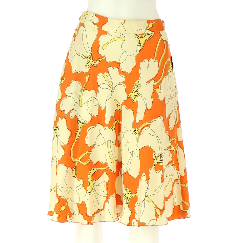 Moschino Cheap And Chic Skirt Silk in Orange