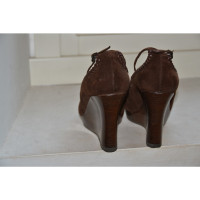 Le Silla  Wedges Suede in Brown