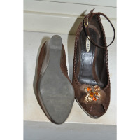 Le Silla  Wedges Suede in Brown