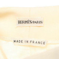 Hermès Hose aus Wolle in Creme
